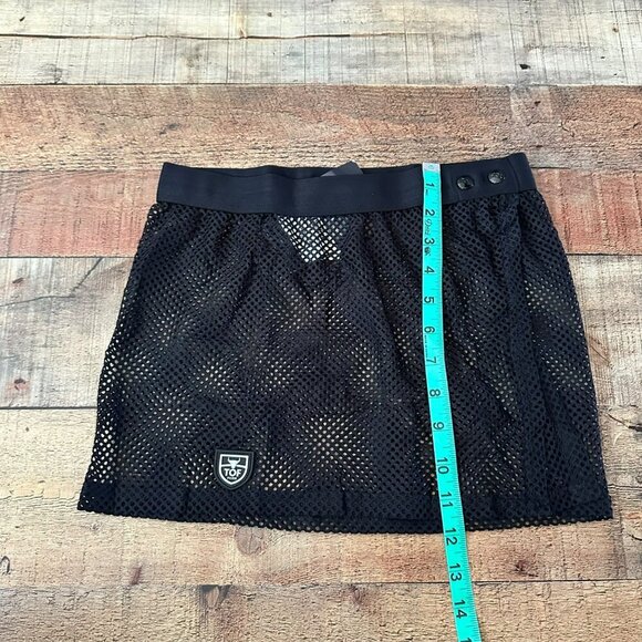 Trendy Mesh Skirt By TOF Paris Black Designed Sewn In Paris Stylish Fetish Wear - Picture 3 of 9